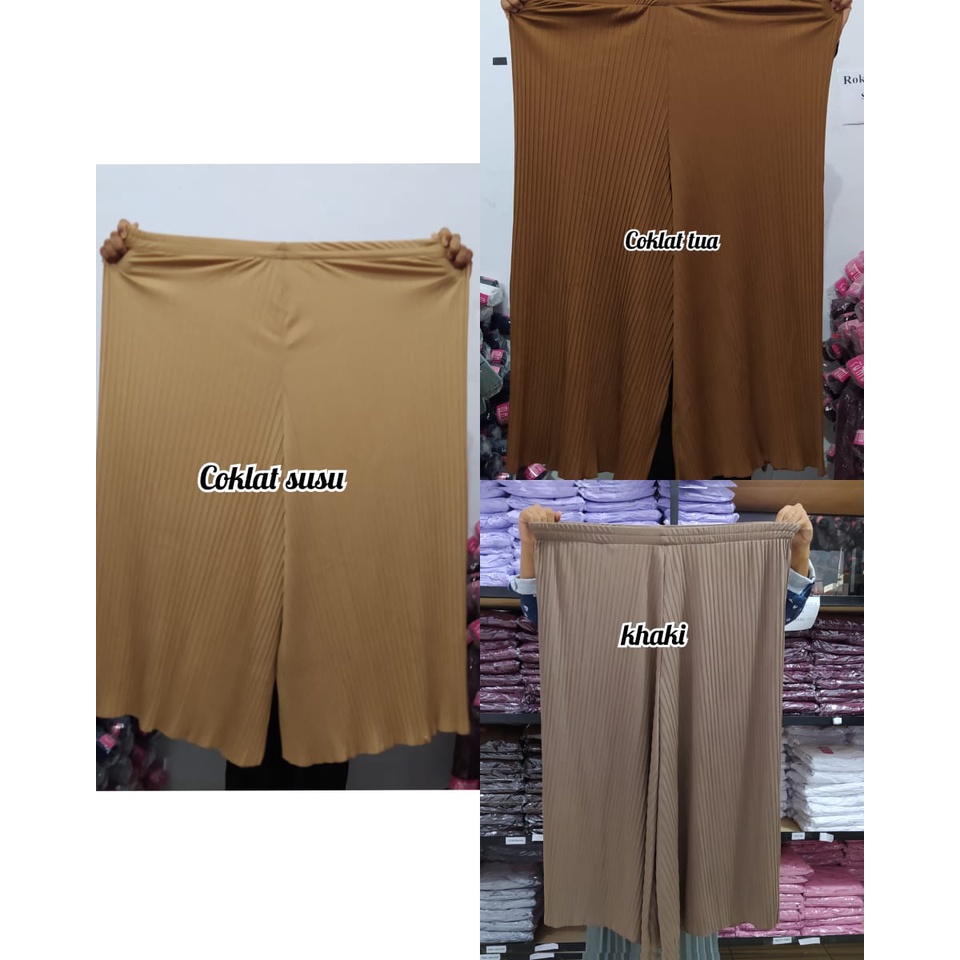 Kulot plisket jumbo bigsize model terkini - Celana kulot plisket xxl