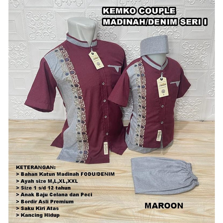 Koko Couple motif Bordir lengan pendek terlaris lebaran trend 2021