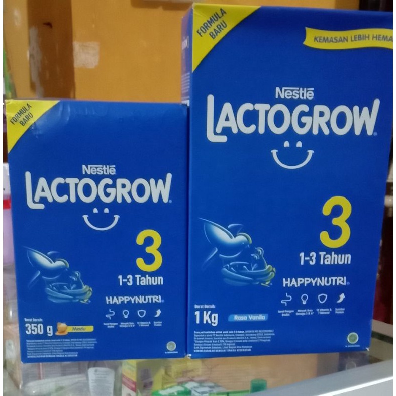 Lactogrow 3 madu vanila 350gr /1kg