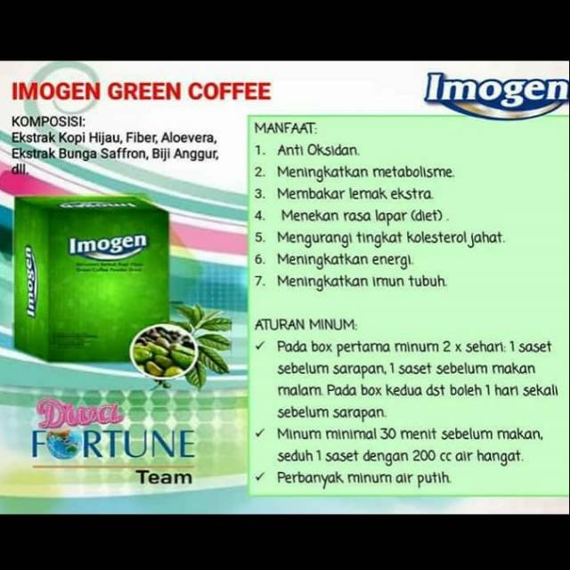 Minuman Herbal Diet IMOGEN GREEN COFFE