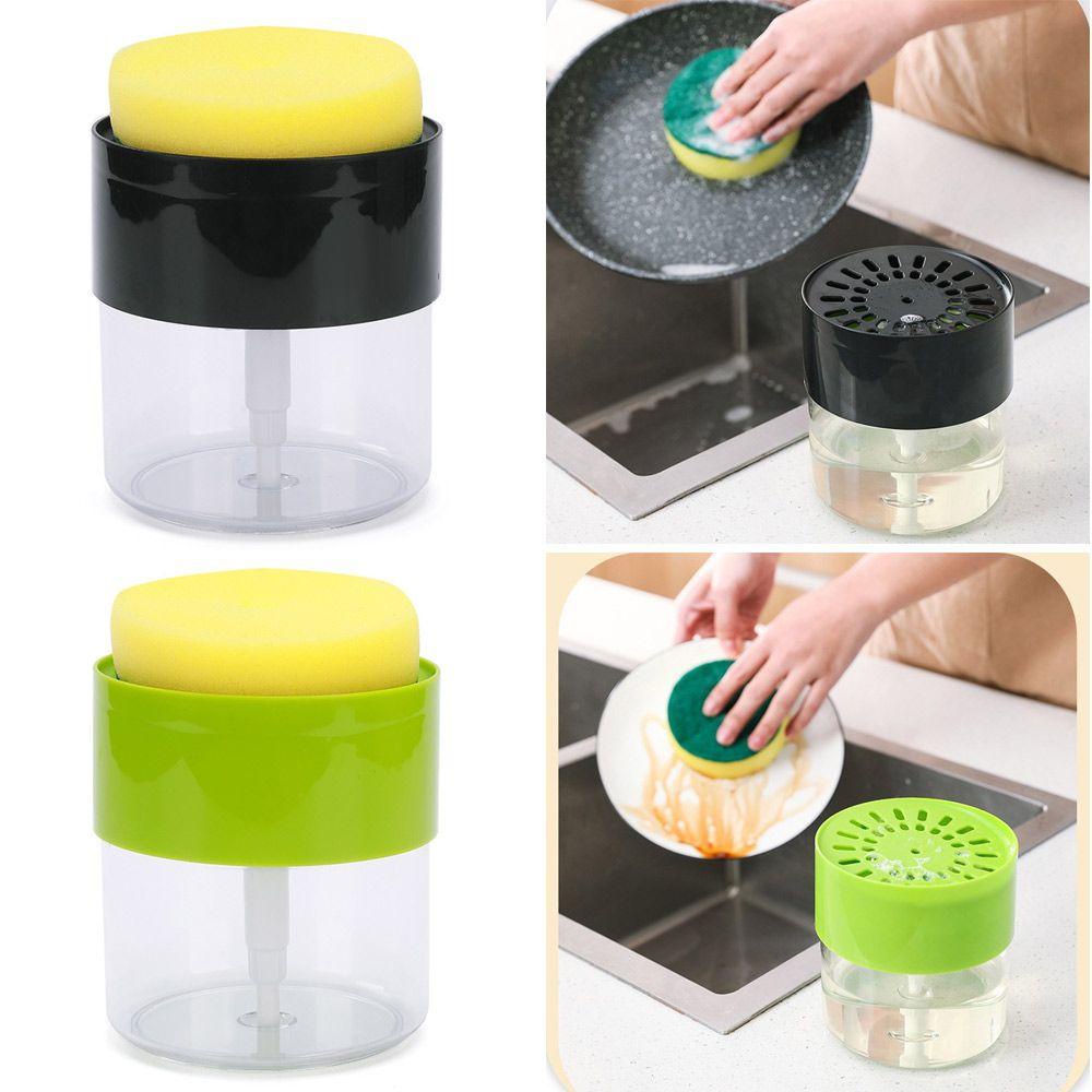 Populer 500ML Soap Pump Dispenser Portable Isi Deterjen Double Layer Manual Tekan Cairan Pembersih Kotak