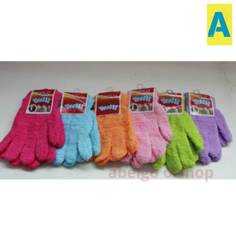 6 pasang- sarung tangan motor wanita /sarung tangan woll handuk mix warna