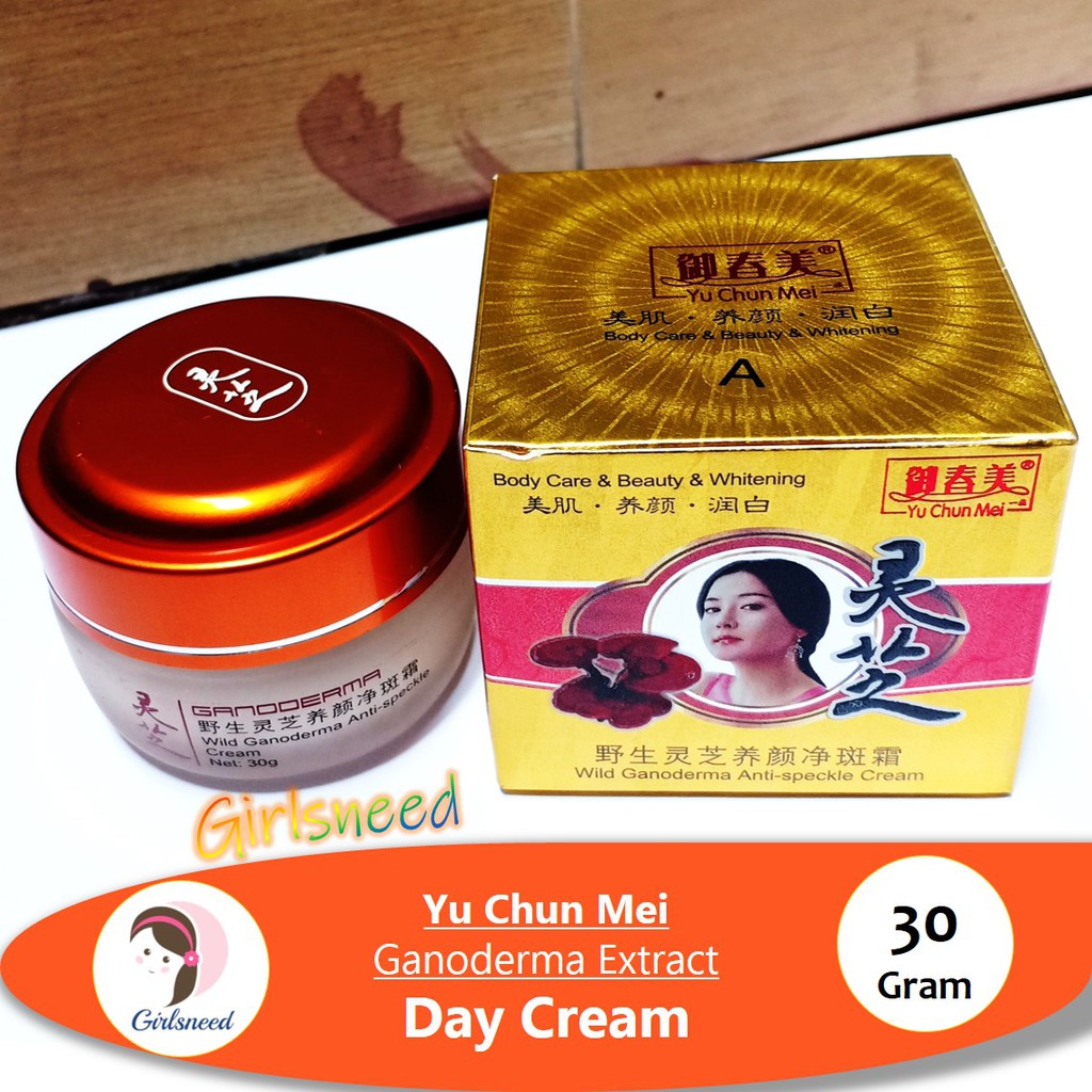 Yu Chun Mei Ganoderma Krim Siang dan Malam (2 pot) Day and Night Cream Yuchunmei Cordyceps Gold