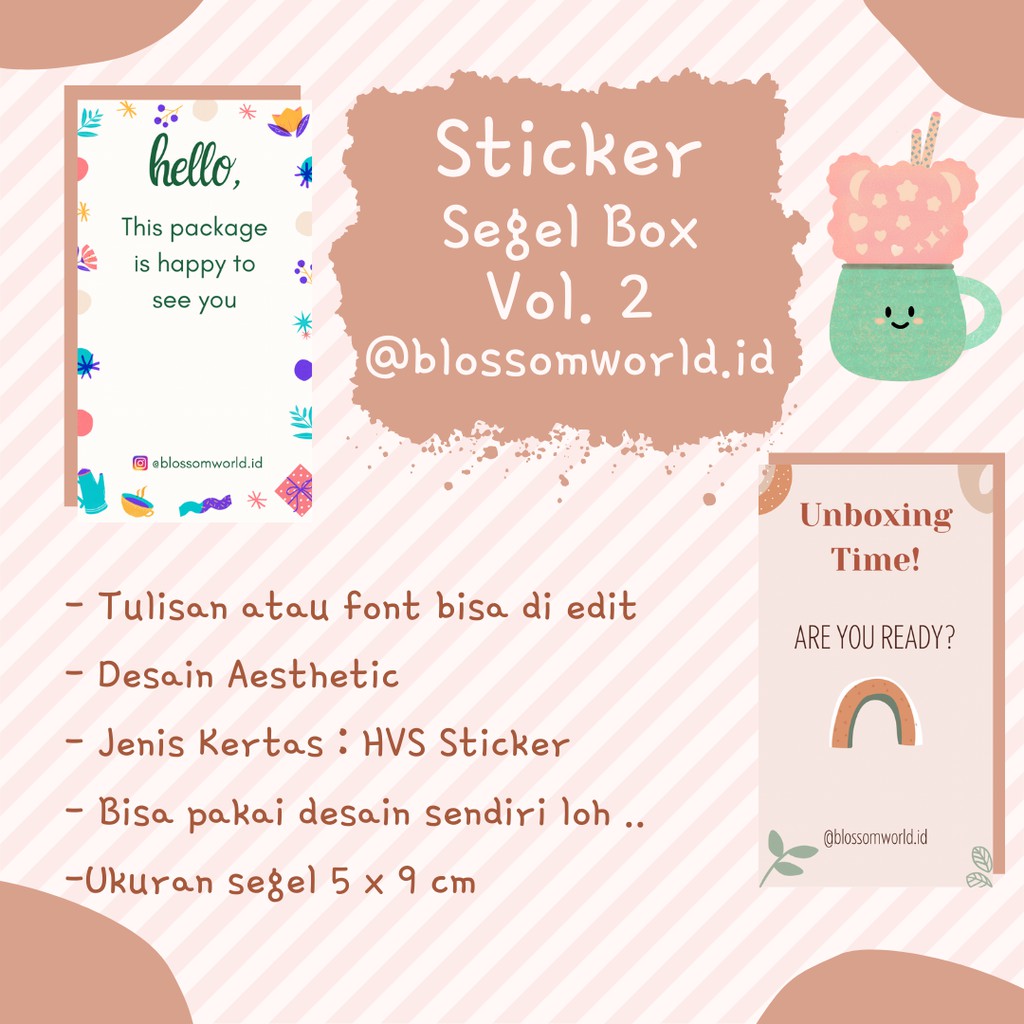 

STIKER SEGEL BOX VOL. 2 / SEGEL HAMPERS / SEGEL PACKAGING OLSHOP MURAH BERKUALITAS