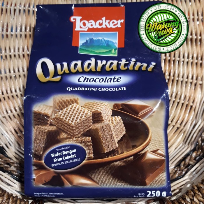 

Wafer Loacker quadratini chocolate 250 gram