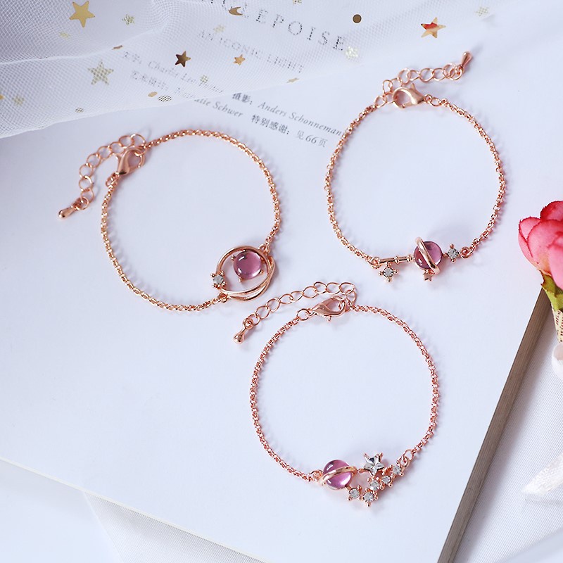 ➰CKK➰K45 Gelang Rantai Wanita dengan Liontin Bintang Kunci