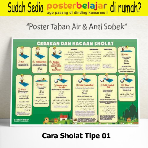 Contoh Spanduk Poster Gerakan Dan Bacaan Sholat Lengkap Bannerspanduk