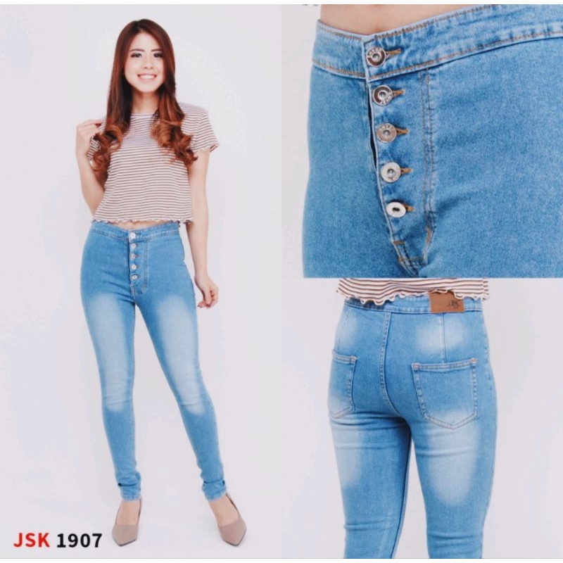 celana jeans wanita kancing 5 terbaru 2022