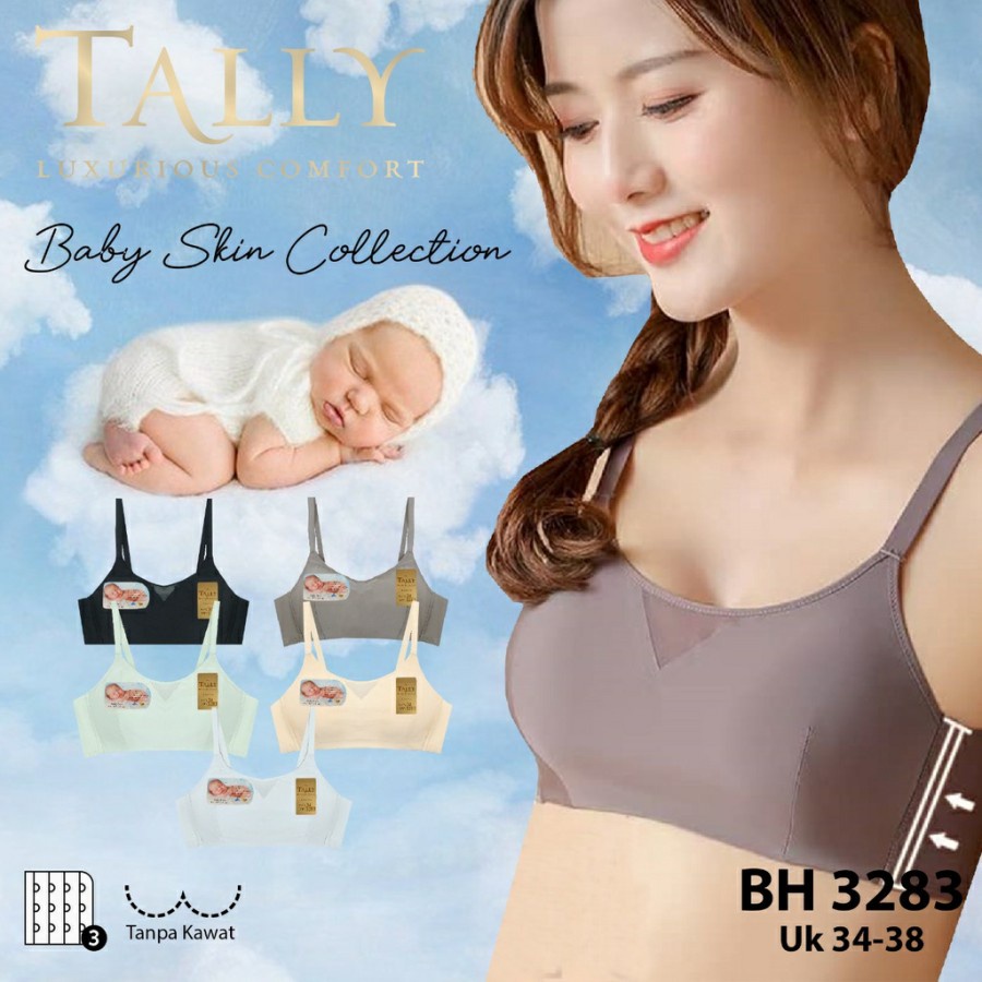 TALLY BRA BH 3283 I TANPA KAWAT I BUSA TIPIS I SIZE 34-38 I CUP B I