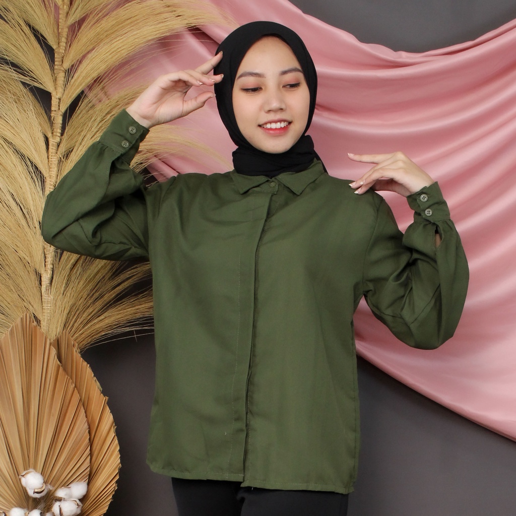 Rx Fashion-Baju Atasan Wanita / Giovani Shirt-ARMY