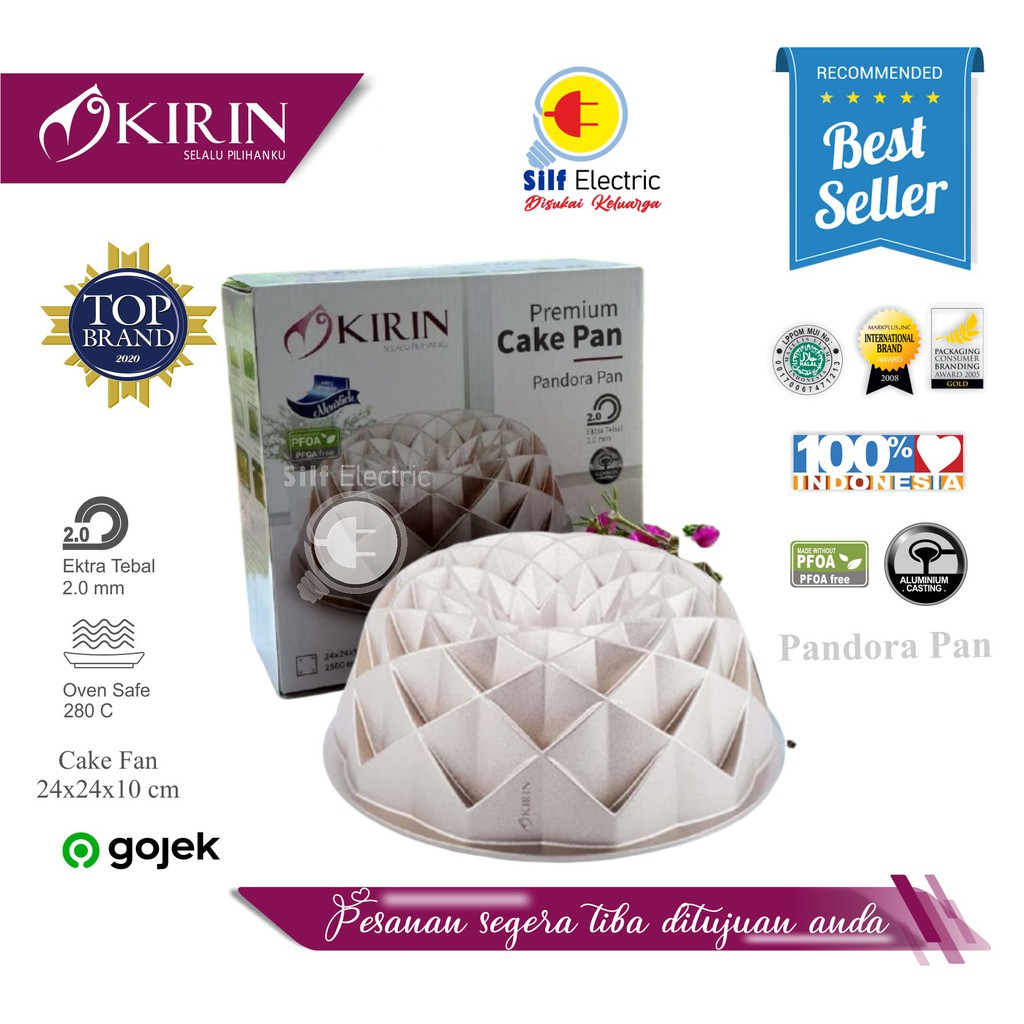 KIRIN Loyang Kue Premium CAKE PAN DIE CAST PANDORA Cetakan Kue - TERMURAH