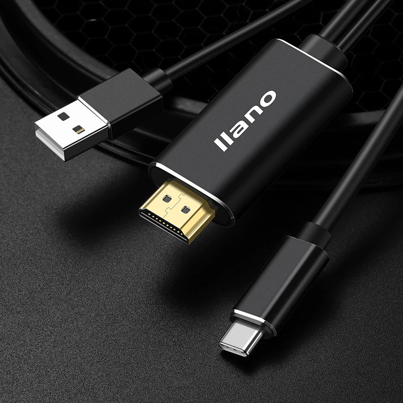 Bebas ongkir llano Type-C to HDMI Cable 4K 2.0 USB-C Converter  for MacBook Samsung Galaxy S9/S8
