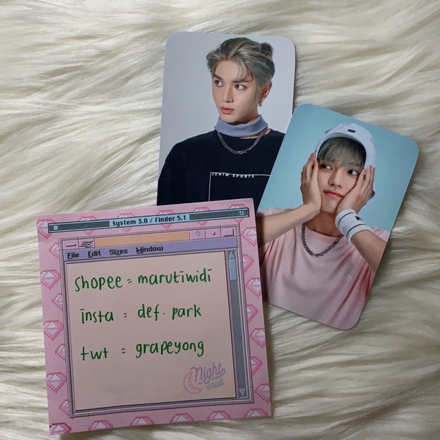 nct taeyong jenim sports photocard / pc