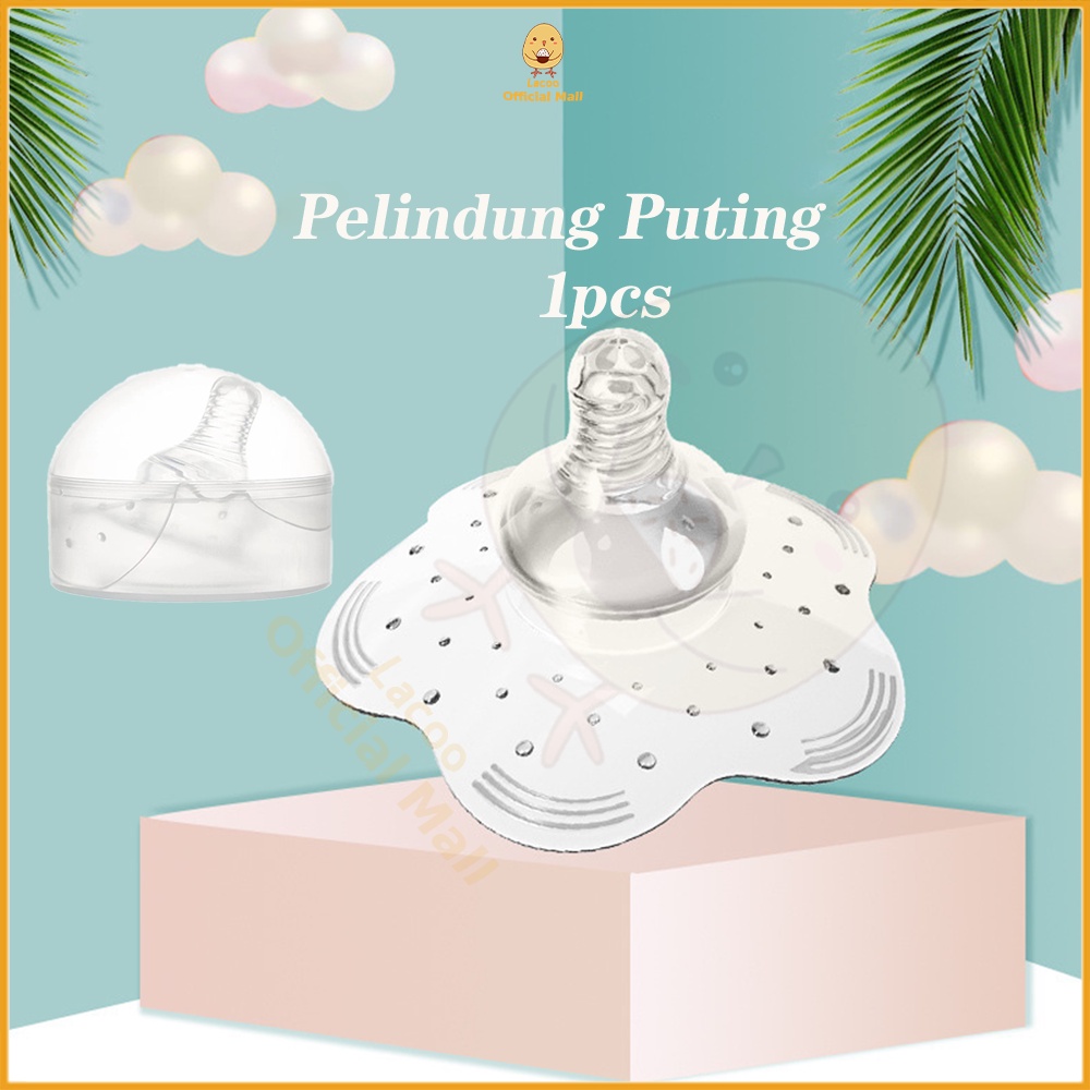 Lacoo Pelindung puting silikon menyusui penutup puting payudara untuk ibu BPA free 1pcs