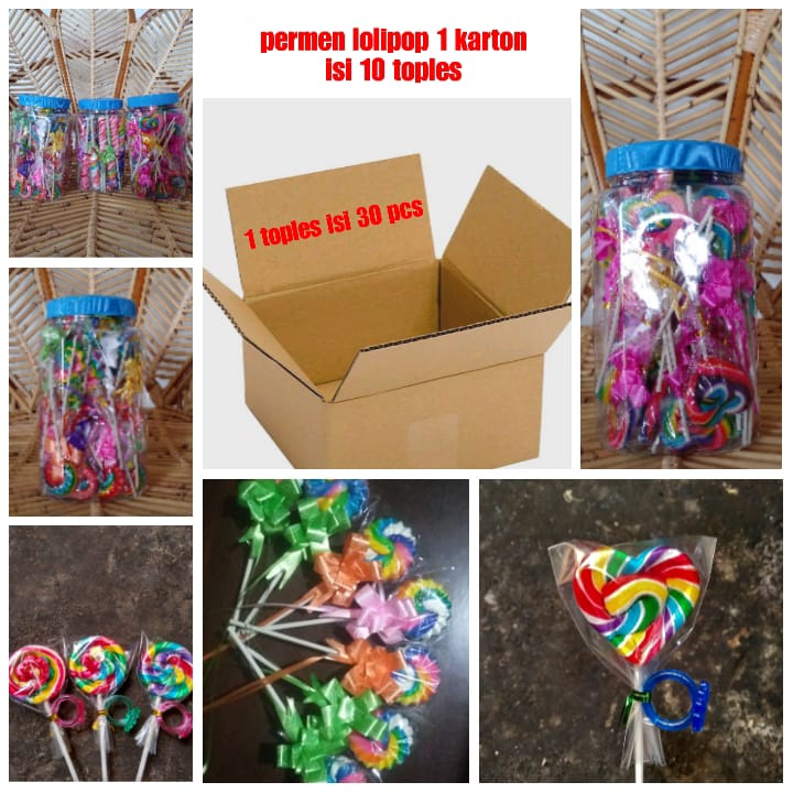 Permen Lolipop 1 karton/dus - 10-12 TOPLES isi 300-360 pcs