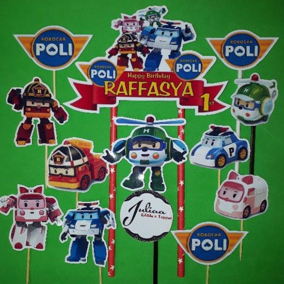 topper cake ROBOCAR POLI