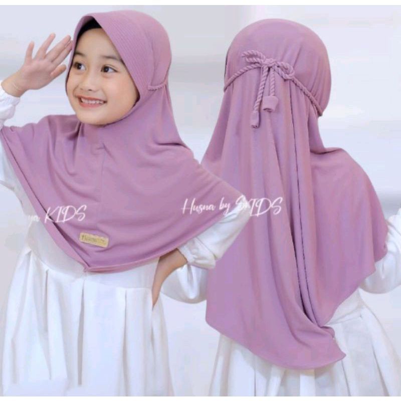 HIJAB ANAK TK MILEA TALI KEPANG ROPEL 3-8 tahun//BERGO HIJAB ANAK TALI KEPANG/ULIR