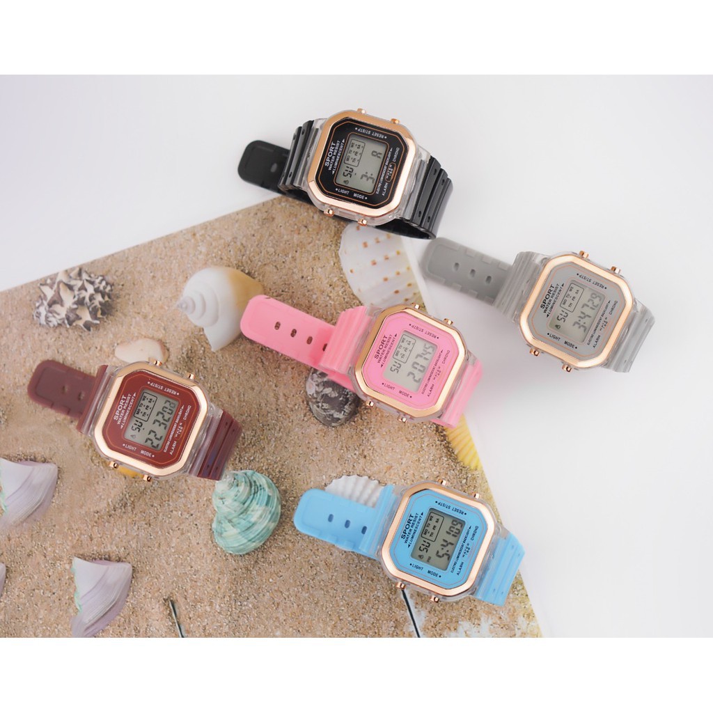 Terbaru Jam Tangan Digital Wanita Sporty SS12 5 Warna