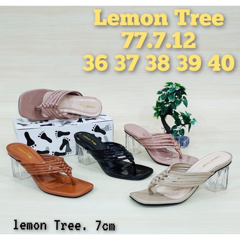 Sandal kaca / Heels Kaca / Heels Kekinian / Sandal Lemon Tree / Heels Lemon Tree / Sandal Mueah
