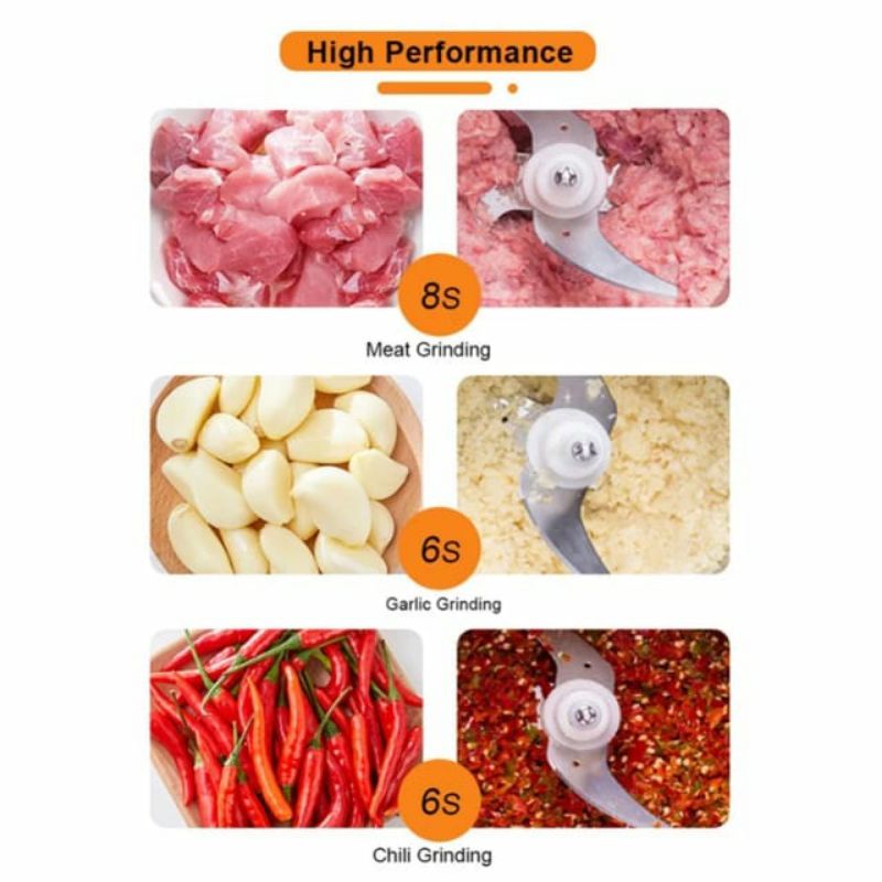 Blender Elektrik Stainless Steel Chopper Penggiling Daging Meat 2L