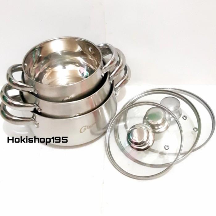 Panci Set Calypso High Quality Stainless Steel/Panci Soup Calypso 3pcs