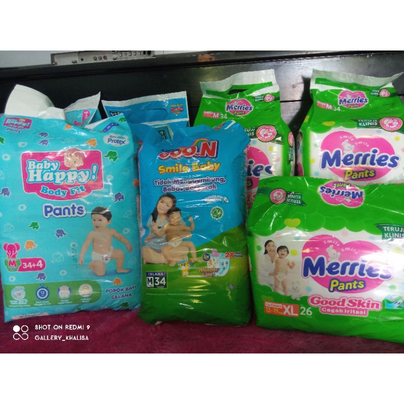 POPOK BAYI BABY HAPPY M34 L30 / MERRIES / MAMYPOKO / GO.ON