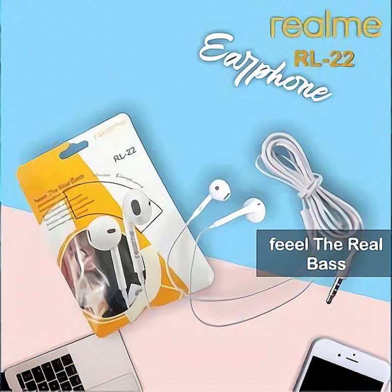 JF HEADSET EARPHONE REALME MODEL RL22 THE REAL BASS