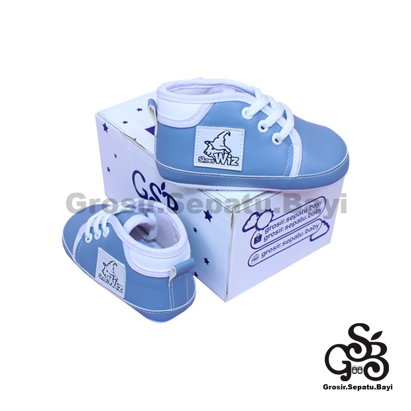 Sepatu Bayi - Baby Shoes - Prewalker  | 2-12 bulan | casual WIZZ BIRU polos ringan &amp; fleksibel