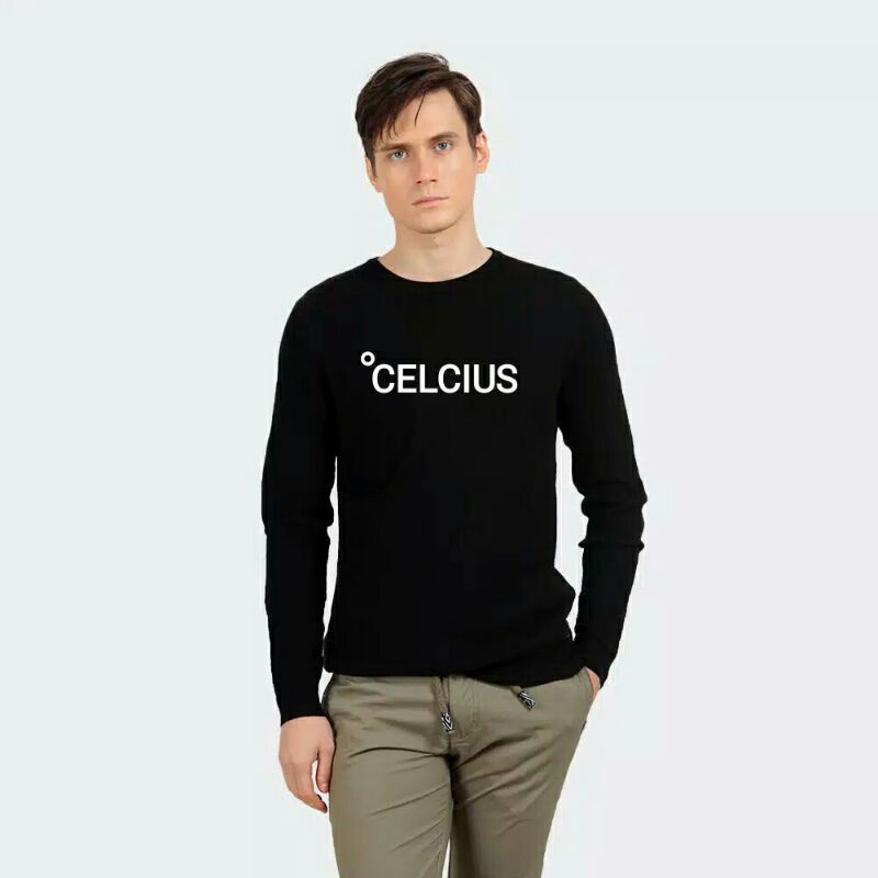 Celcius Sweater Crewneck Black Clasik Unisex