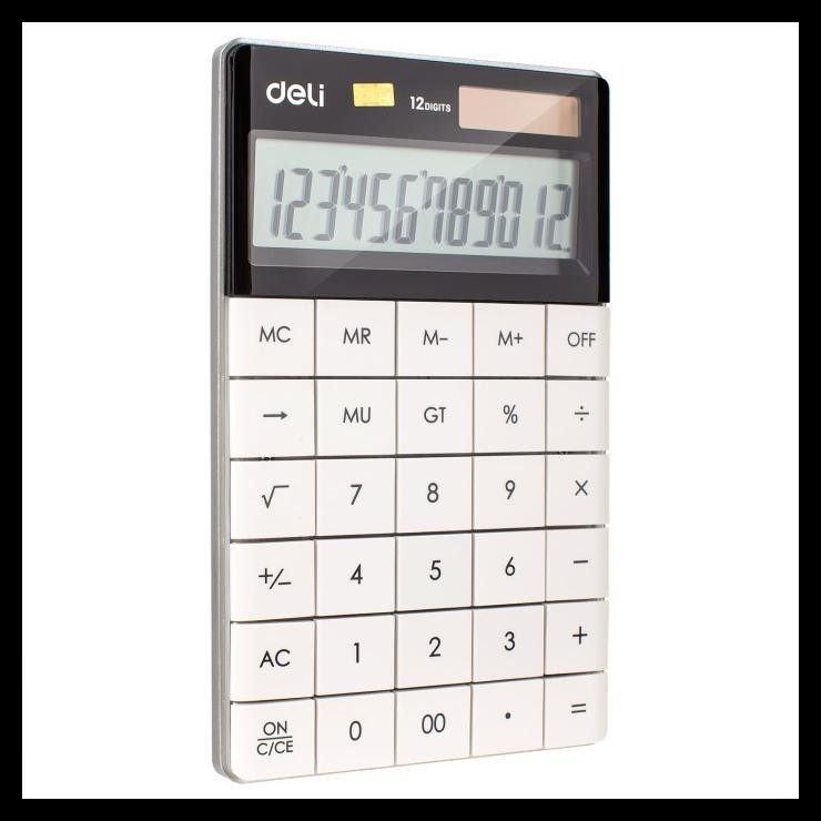 

BEST SELLER Deli E1589 White Calculator/Kalkulator-Modern Calculator 12-digit