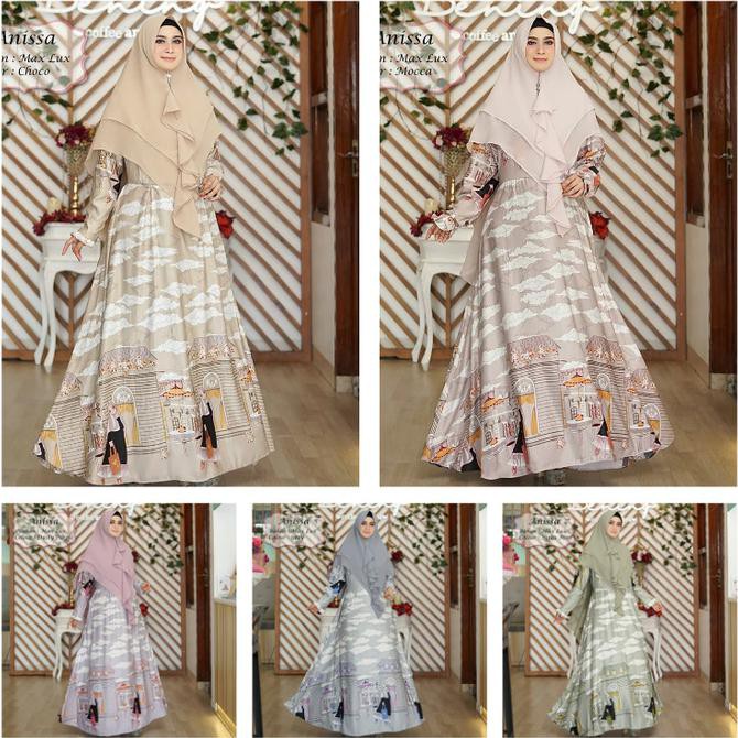 Gamis Syari Jumbo Maxmara Lux Anissa Ld 120Cm Fit To Xxl - Mint