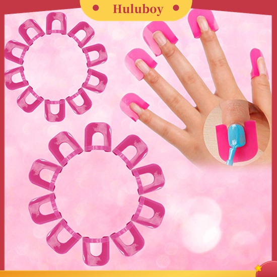 Huluboy Huluboy♡ 26pcs Klip Cetakan Kutek Anti Tumpah Bahan Plastik + 1pc Stiker