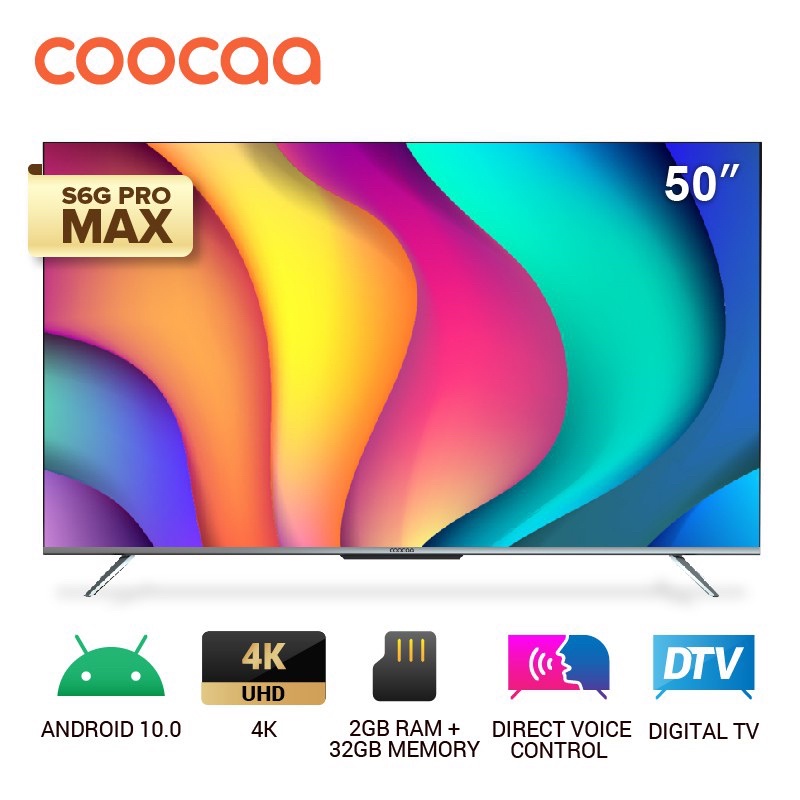 COOCAA 50S6G PRO MAX ANDROID DIGITAL 50 Inch - Far Field Voice Control