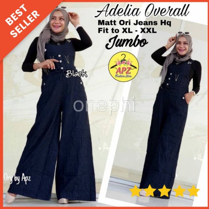 OVERALL Celana Kulot Jeans Wanita Celana Kodok Murah