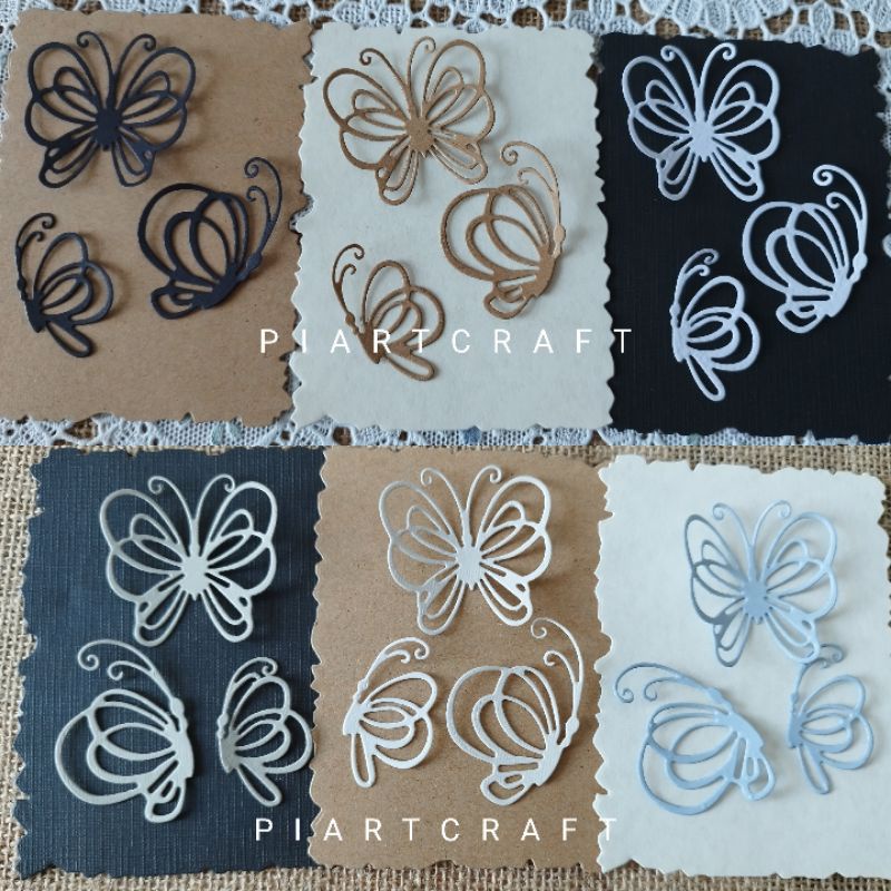 

Butterfly / kupu-kupu kecil (2) - Dies cut / cut dies (isi 9 pcs) DIY scrapbook / vintage journal / album / diary