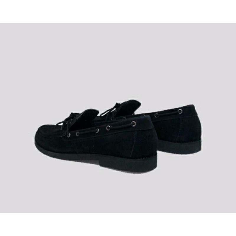 COD / Sepatu Loafers BRX-7 Black Big Size 44-45-46-47-48 Slip ON Moccasin Casual Ukuran Besar Khusus Kaki Gemuk Lebar Anti slip, 48