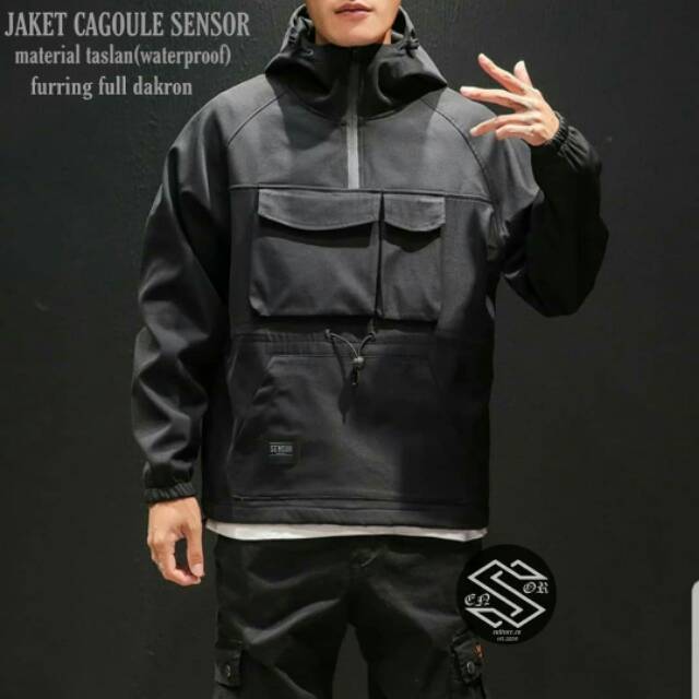 PREMIUM Jaket Cagoule Original SENSOR Polos Simple Waterproof