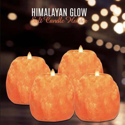 Nature Concept Natural Himalayan Salt Candle Holder Tempat Lilin Terapi Garam Himalaya