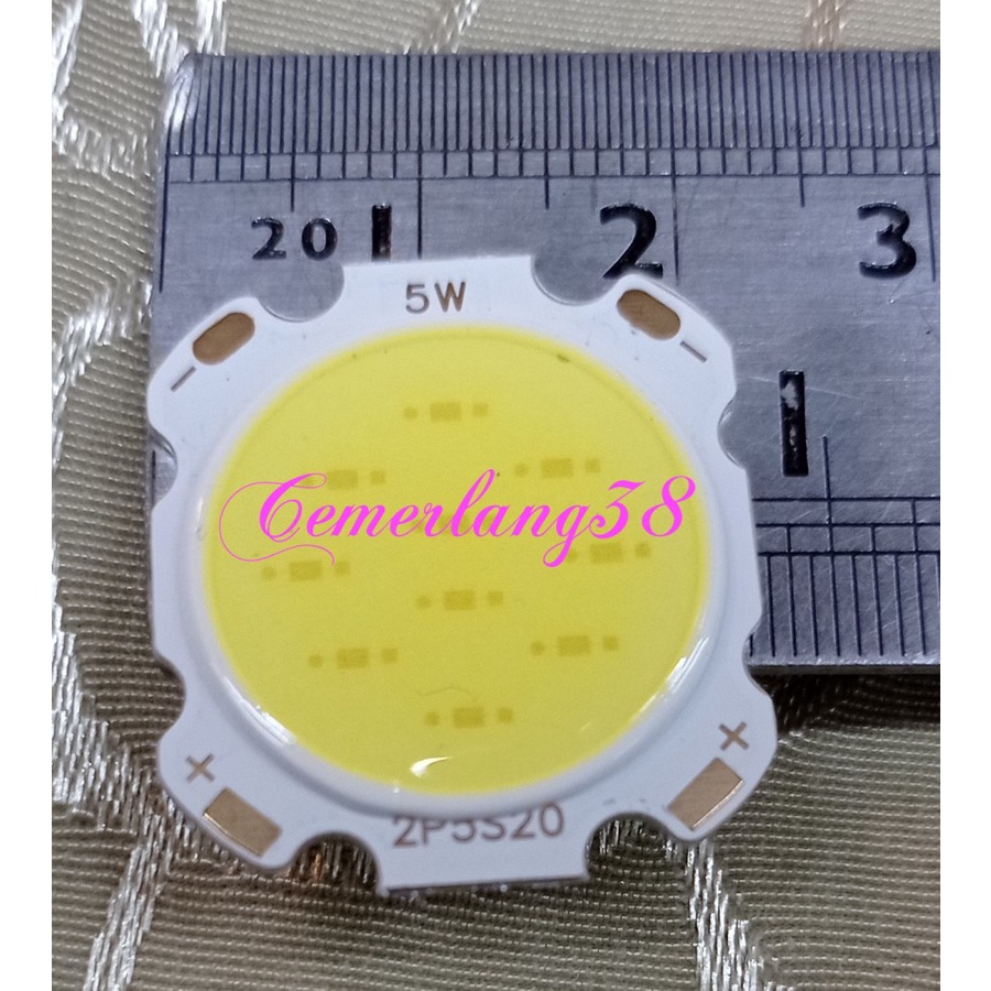 LED COB 5W Putih / White 28/20 mm 15-17V 200-240 mA High Power LED