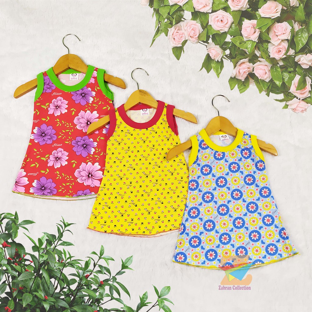 Isi 3 pcs - Dress Yukensi Anak Zabran 1 Sampai 5 Tahun
