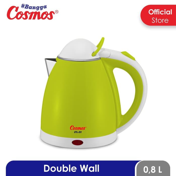 Cosmos CTL-211. Kettle Listrik 0.8L. Daleman Stainless.Baru&amp;Bergaransi Resmi