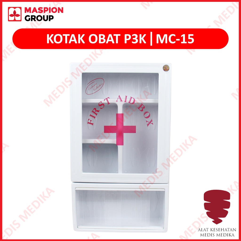 Maspion MC-15 Kotak Obat P3K MC 15 Dinding First Aid Box Cabinet Serbaguna MC15