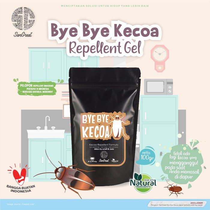 Pengusir Kecoa, Bye Bye Kecoa Gel 100 gr &amp; Bye Bye Kecoa Spray 100 ml