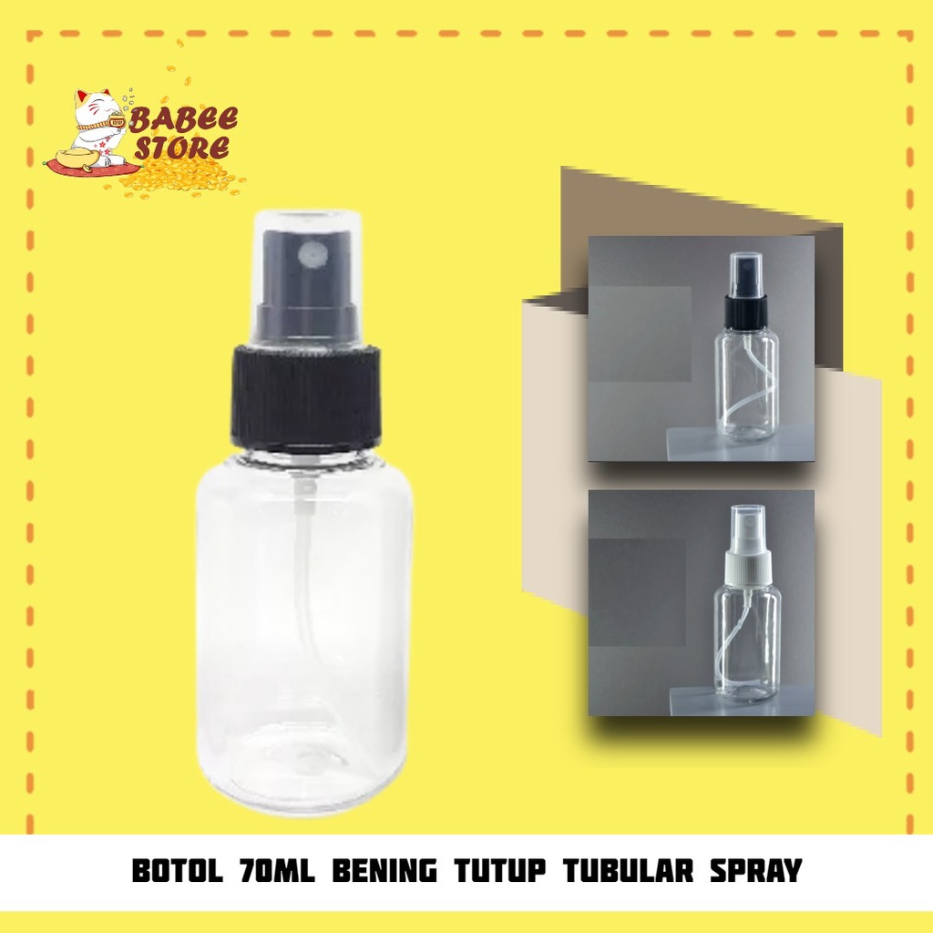 BOTOL 60 70ML TUBULAR SPRAY / BOTOL SPRAY 70ML TUBULAR BENING / BOTOL ISI ULANG 70 ML