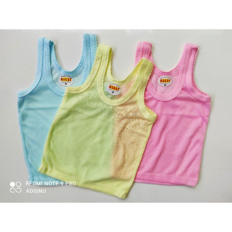 Bagas Kaos Dalam Singlet Anak Bayi Warna Polos Murah