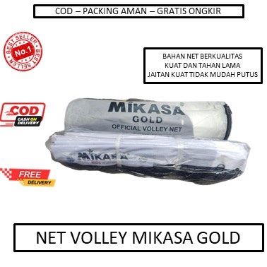 Net Bola Voli Mikasa Gold Volley Volly - Net Voli Murah - Net Bola Voli - Net Mikasa Original - Net 