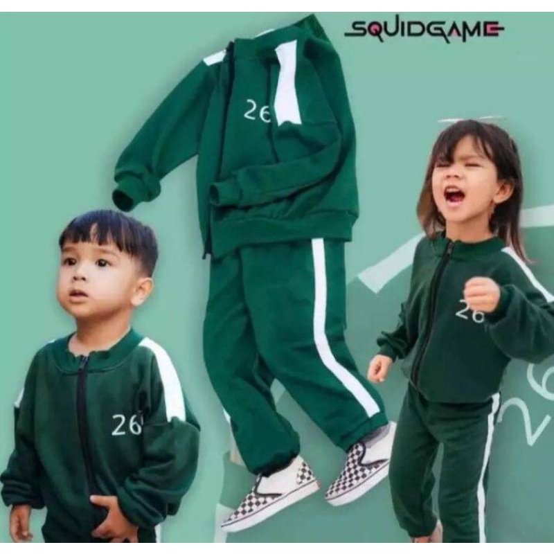 SETELAN JAKET VIRAL/JAKET SQUID GAME 1-5 TAHUN