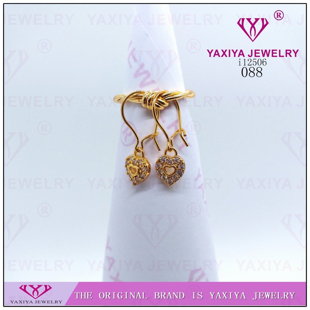 

Anting Emas Motif Love Permata Perhiasan Lapis Emas 18K Yaxiya Jewelry 088