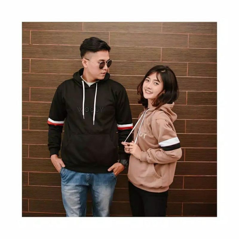 SWEATER HOODIE COUPLE - WOODY HOODIE TEBAL