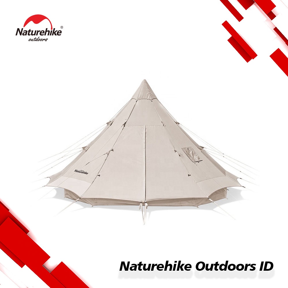 Naturehike NH20ZP005 Brighten 12.3 Tenda Glamping Piramid 3-4 Orang